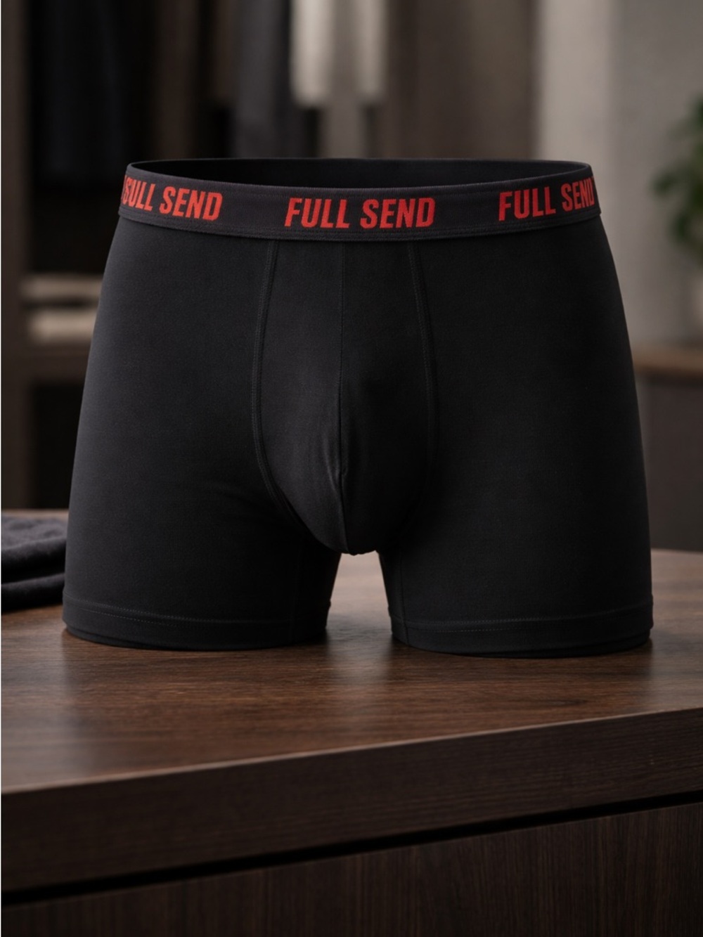 NWT Full Send Men’s Black Boxer Brief Underwear - Size Large